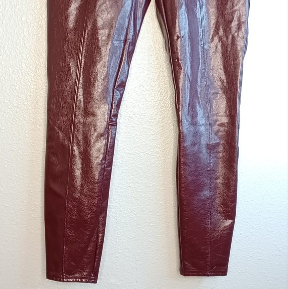Spanx Faux Patent Leather Sz M Leggings - Picture 6 of 13